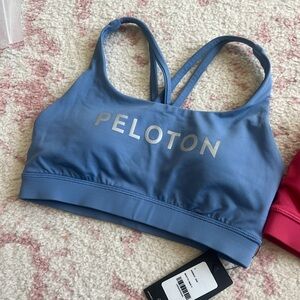 NWT size 4 Lululemon x Peloton blue sports bra